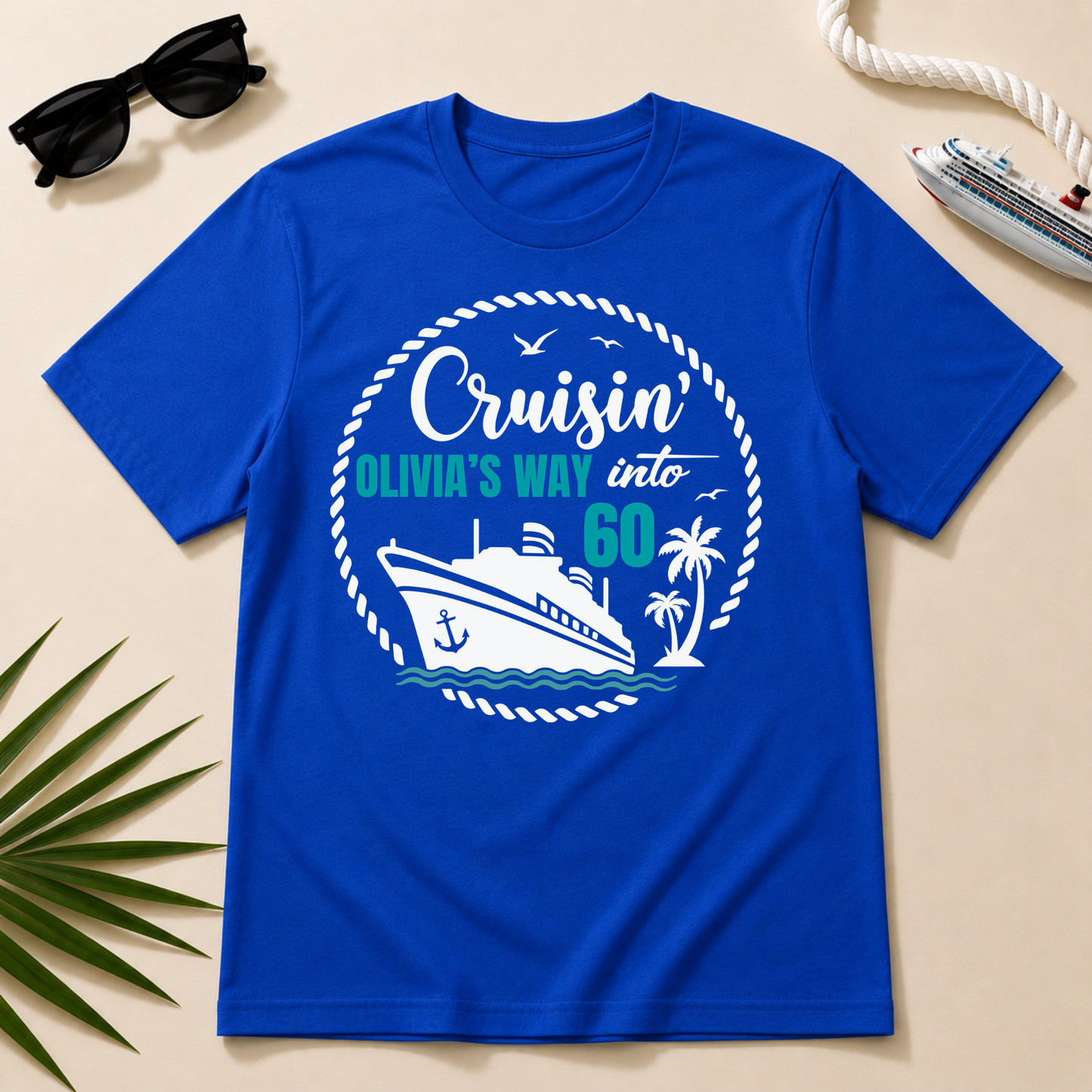 Cruisin’ Into Custom Age Personalised Cruise Shirts | Matching Family Cruise Shirts