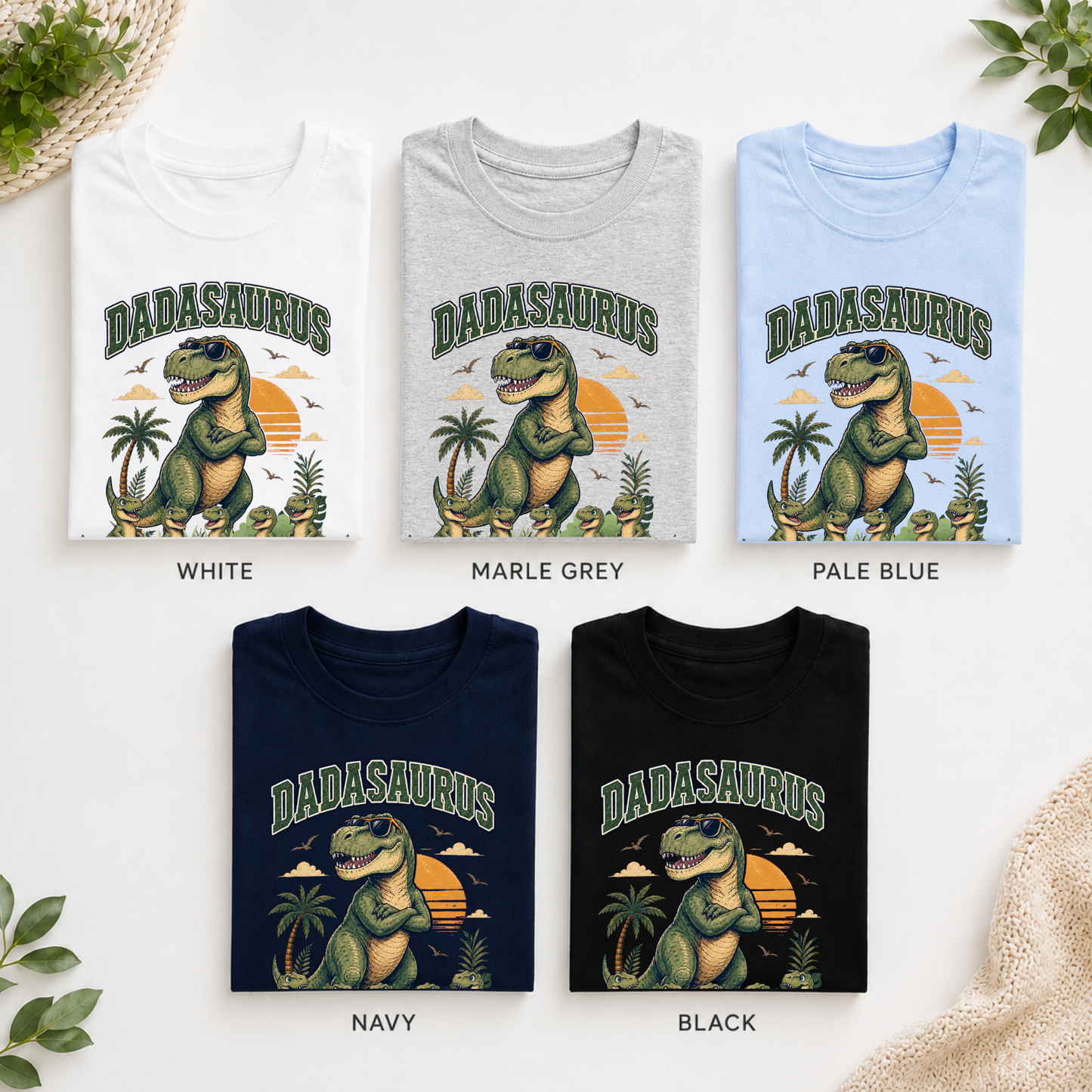 Personalised Dadasaurus Dad Shirt with Kids Names