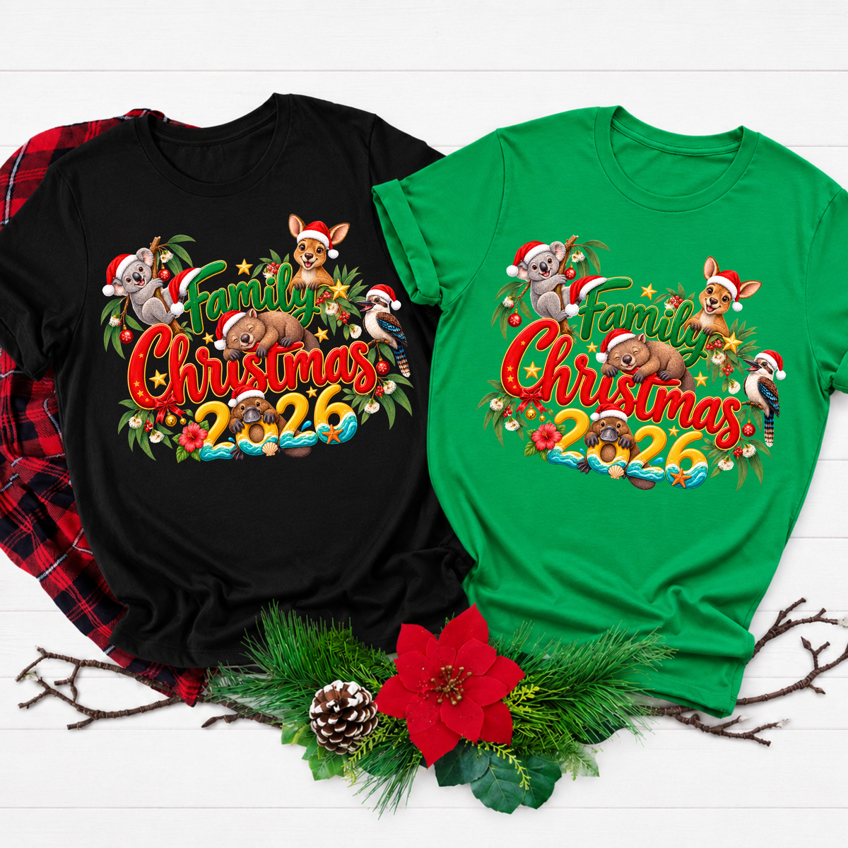 Australian Family Christmas T-Shirt 2026 – Matching Shirts