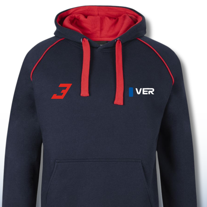 Max Verstappen Inspired Racing Hoodie, Number 3 Navy Pullover Hoodie