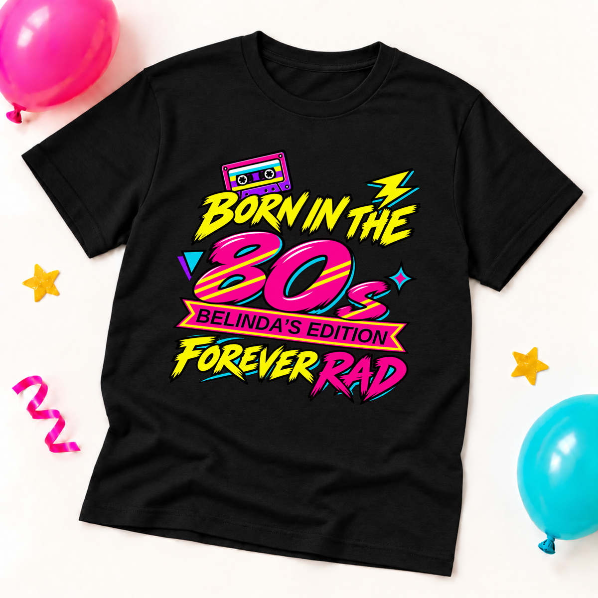 Personalised Born in the 80s T-Shirt