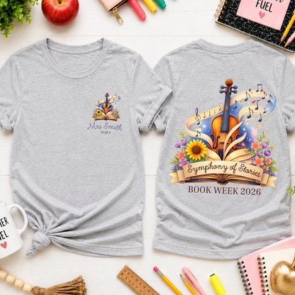 Symphony of Stories Book Week 2026 Teacher Shirt