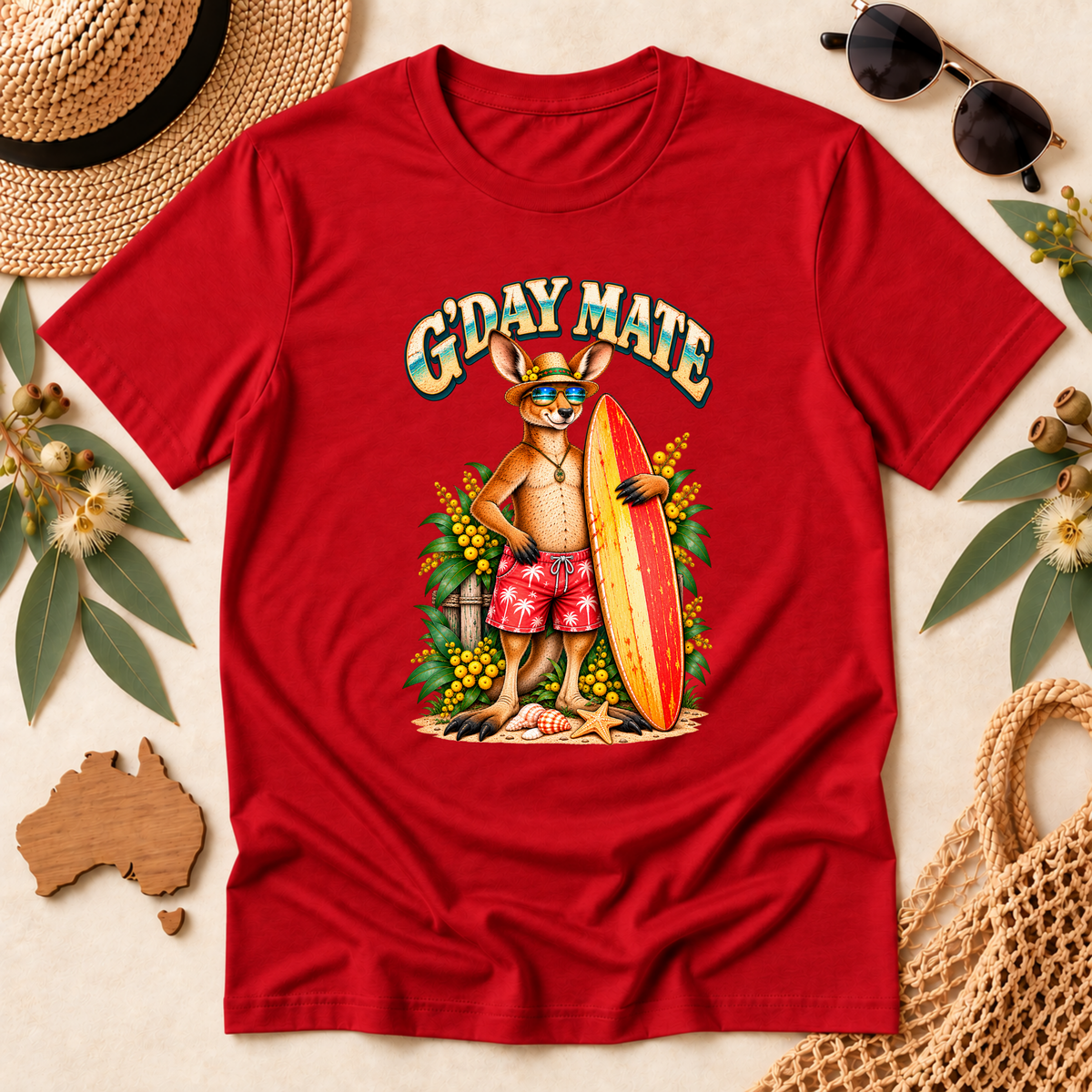 G’Day Mate Kangaroo Kids T-Shirt – Aussie Surf Design