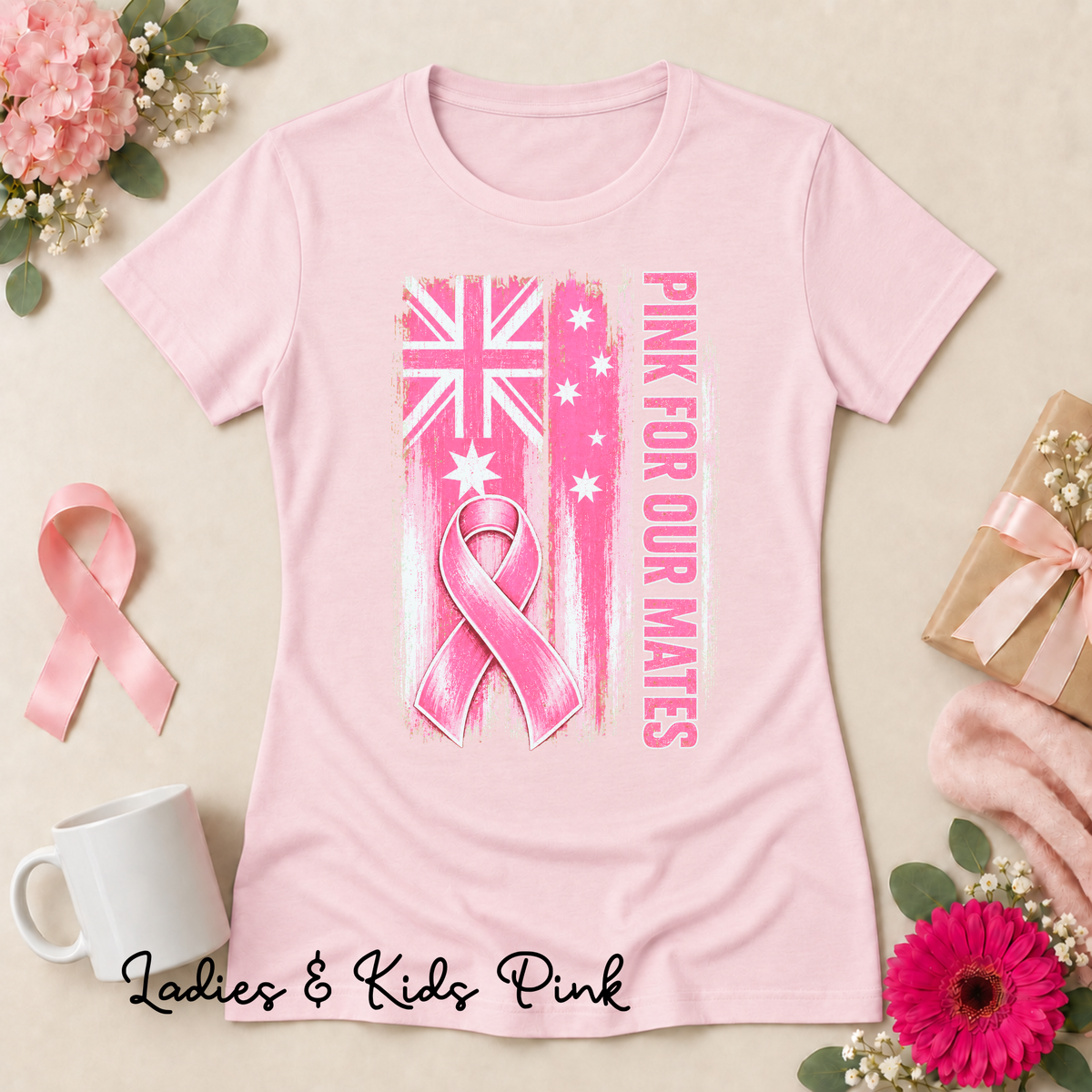 Pink for Our Mates Australian Breast Cancer Awareness Shirt