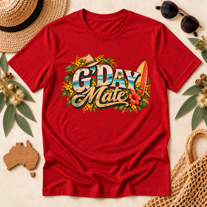 G’Day Mate T-Shirt – Retro Australian Surf Design