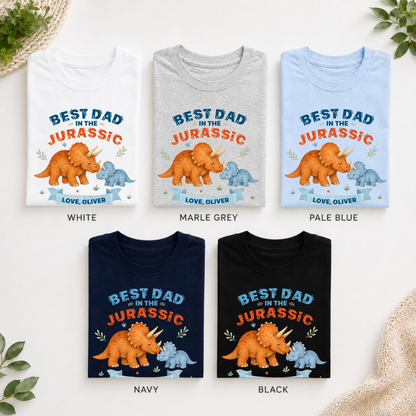 Personalised Dad & Child Dinosaur Matching Shirts