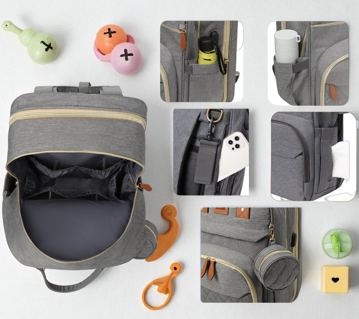 Nappy Backpack with Changing Station