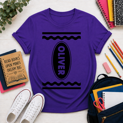 Personalised Crayon Book Week Costume T-Shirt