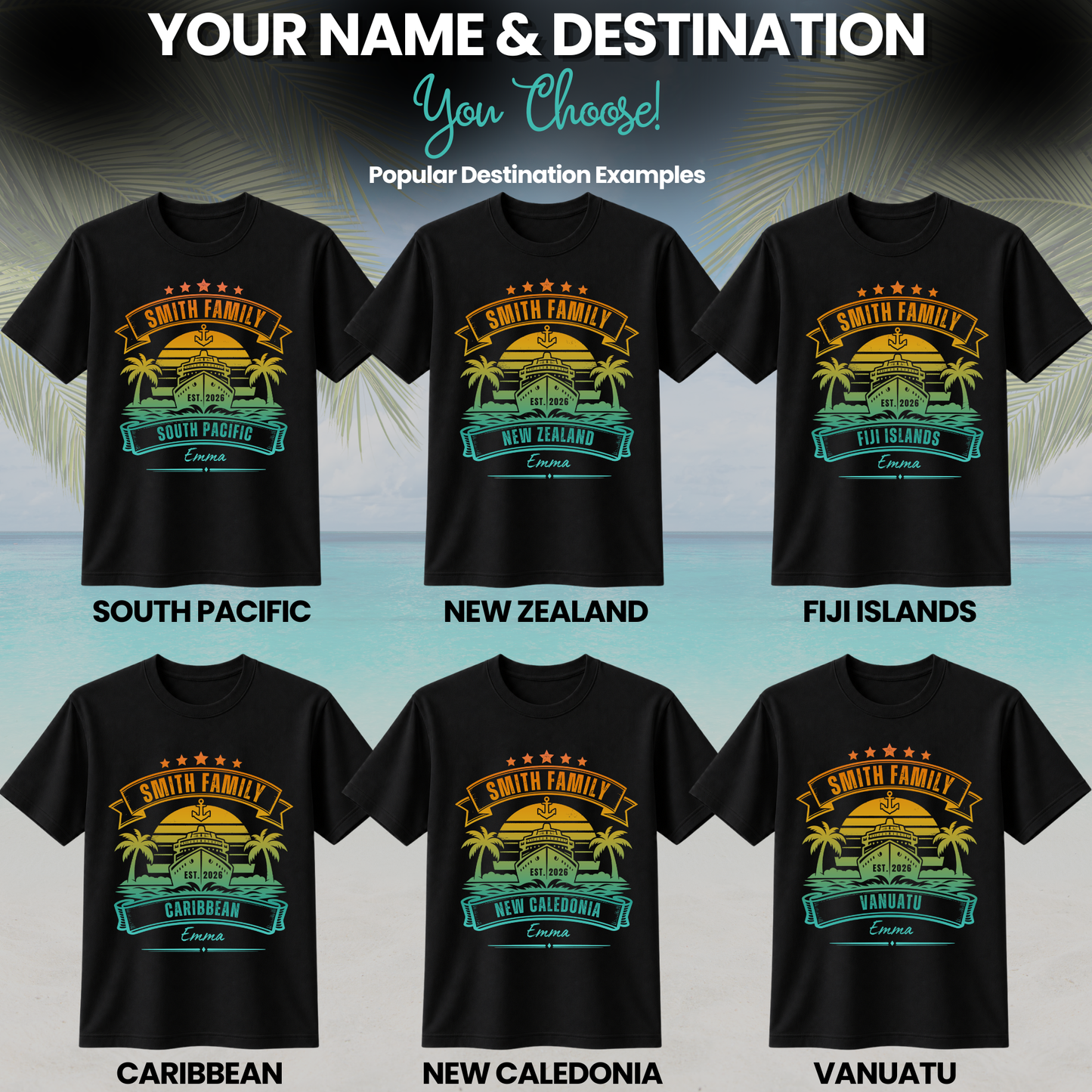 Personalised Family Cruise Shirt