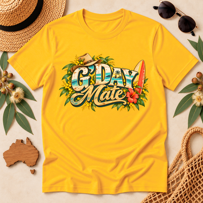 G’Day Mate T-Shirt – Retro Australian Surf Design