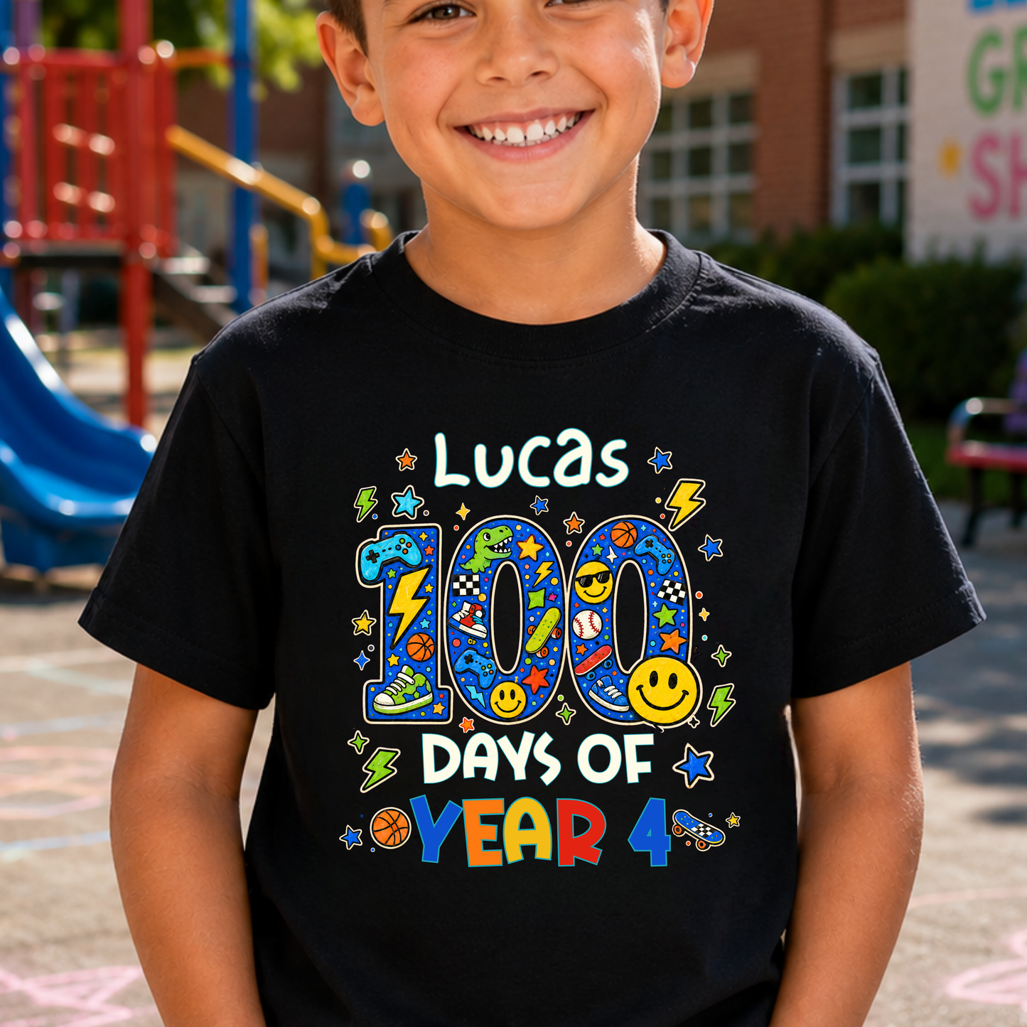 Personalised 100 Days of School Shirt