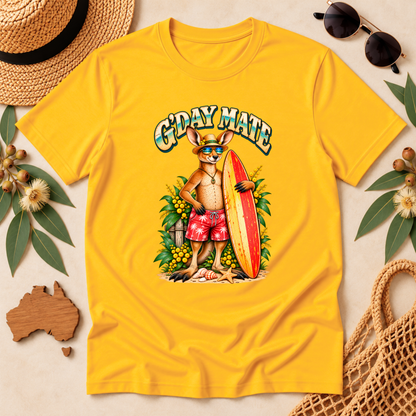 G’Day Mate Kangaroo Kids T-Shirt – Aussie Surf Design