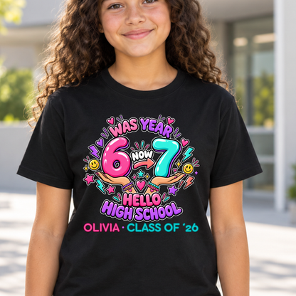Personalised Year 6 Graduation Shirt Year 7 Loading 67