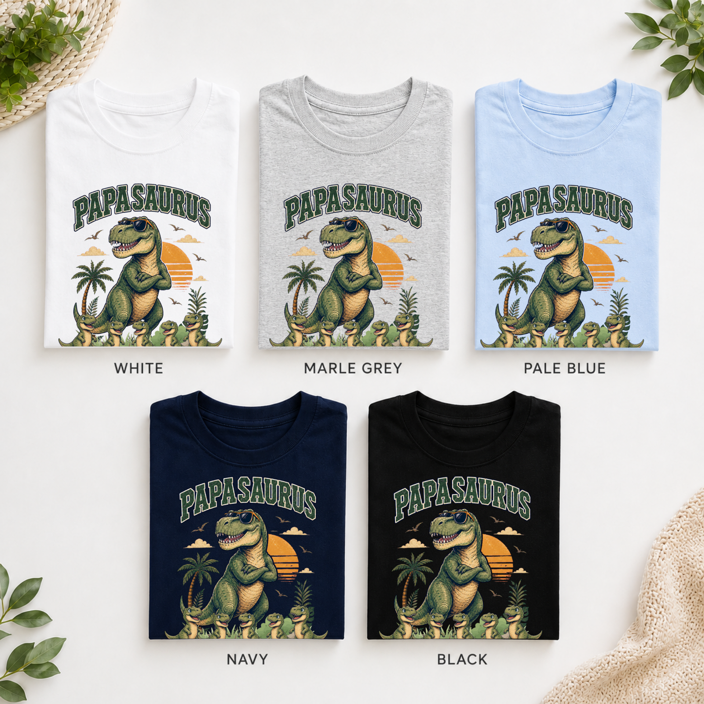 Personalised Papasaurus Dinosaur Dad Shirt