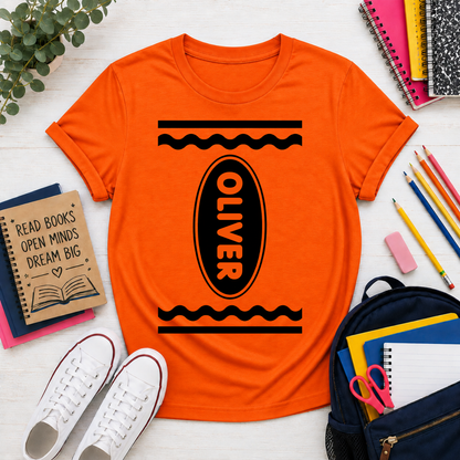 Personalised Crayon Book Week Costume T-Shirt