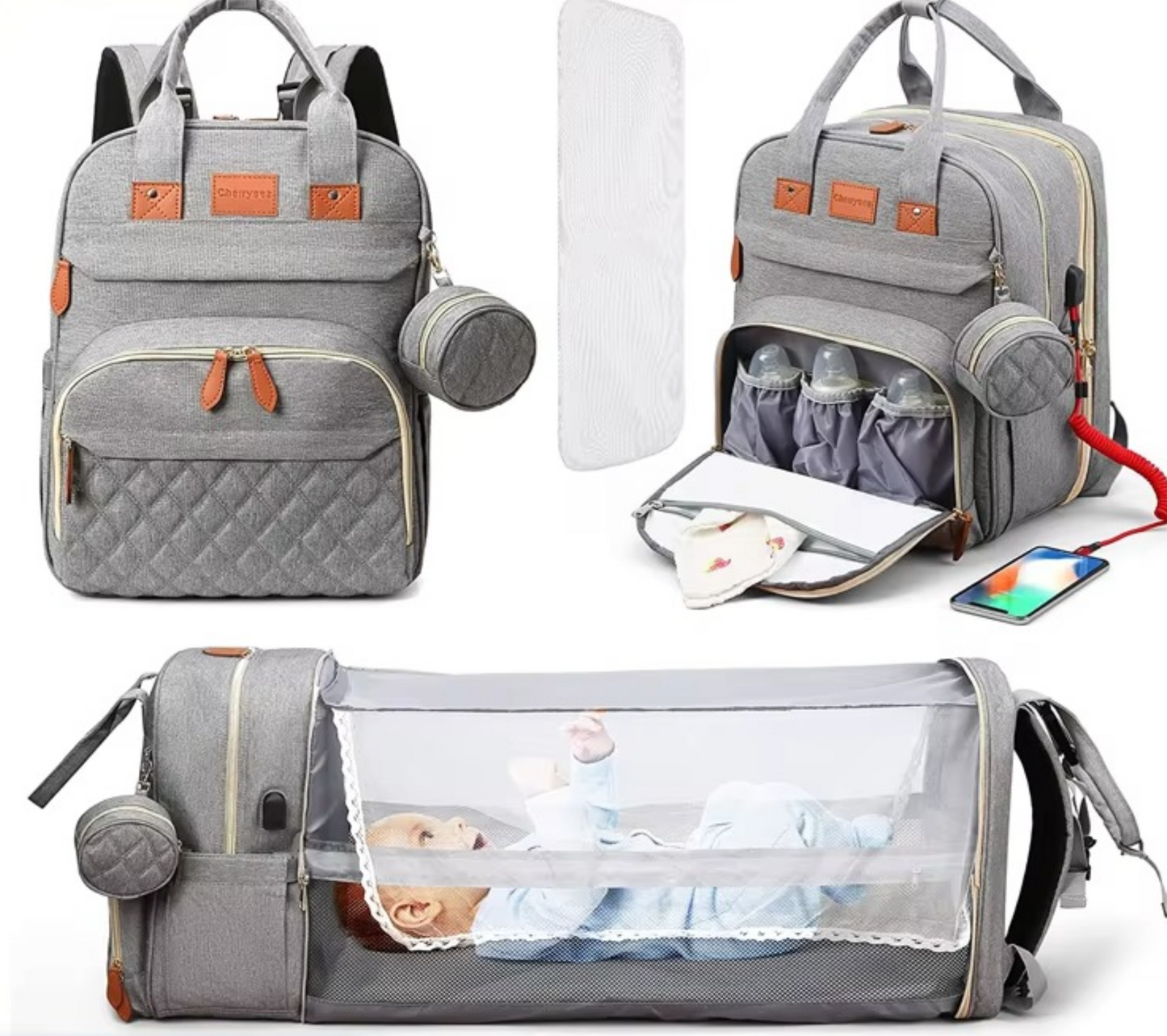 Nappy Backpack with Changing Station