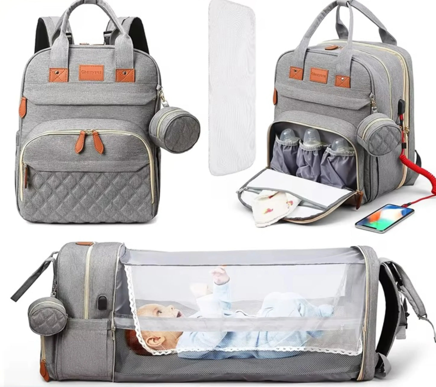 Nappy Backpack with Changing Station