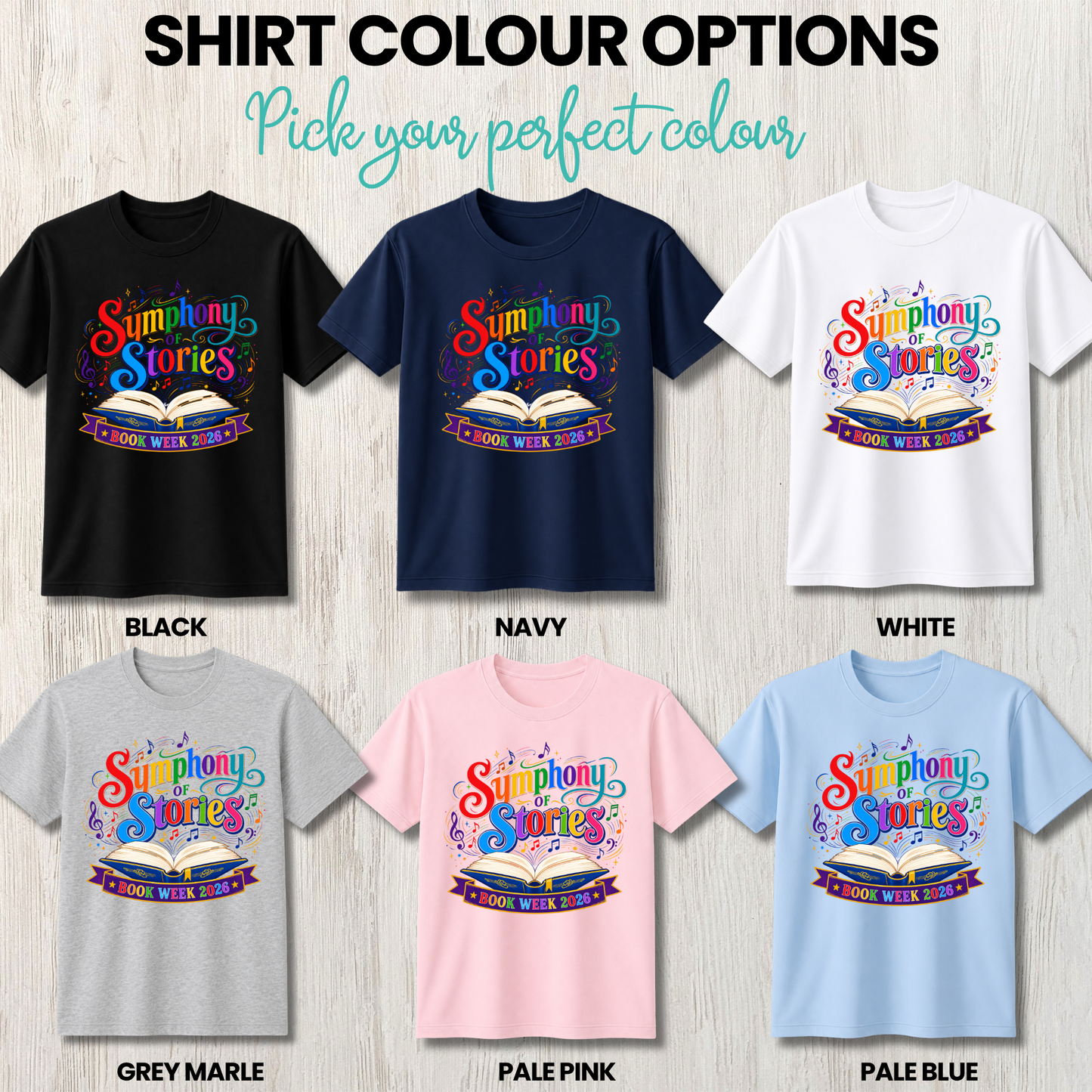 Symphony of Stories Colourful Book Week Shirt