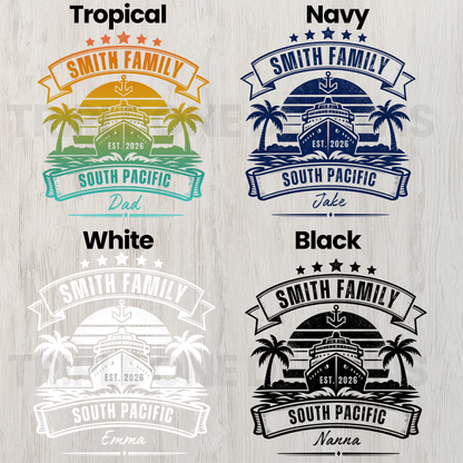 Personalised Family Cruise Shirt