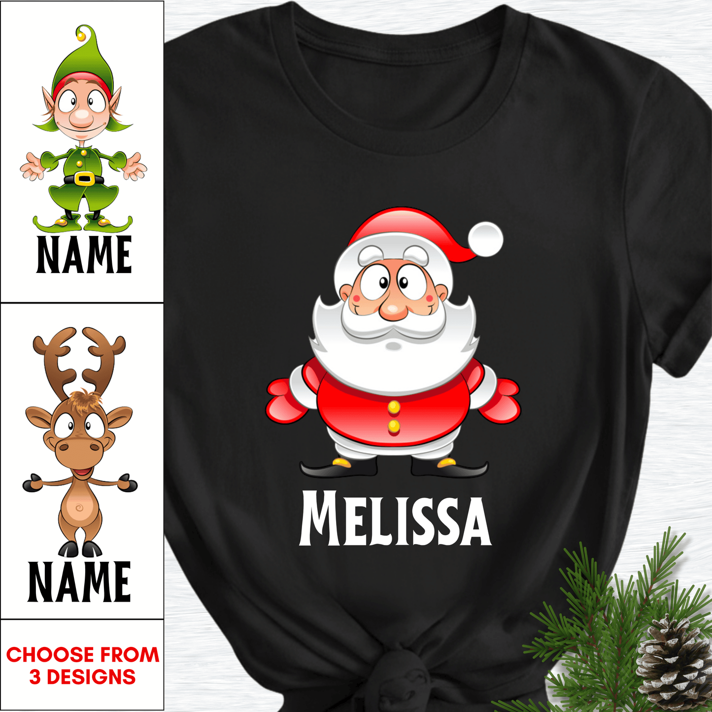 Personalised Christmas Character T-Shirts
