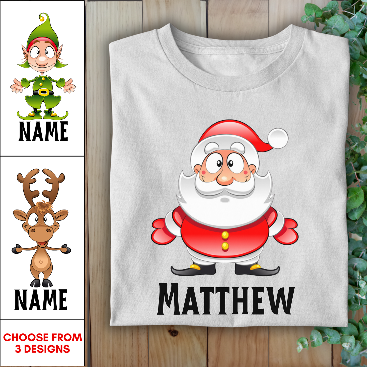 Personalised Christmas Character T-Shirts