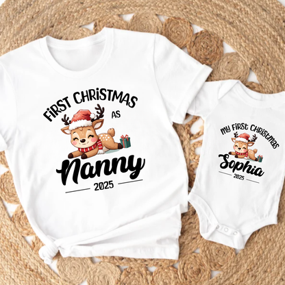 My First Christmas Personalised Matching T-Shirts