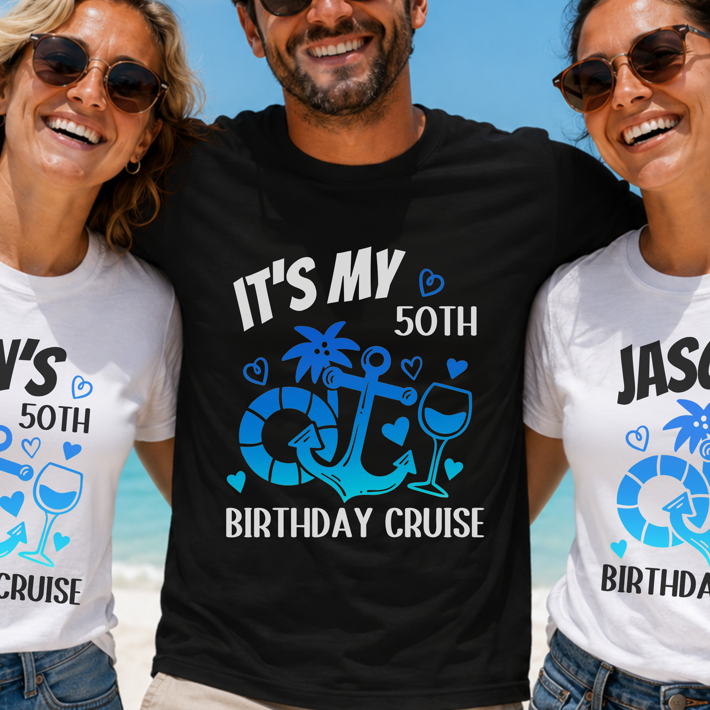 Personalised Birthday Cruise Matching Shirts