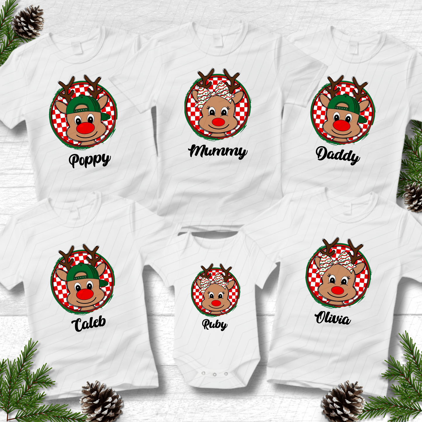 Personalised Christmas Reindeer T-Shirts