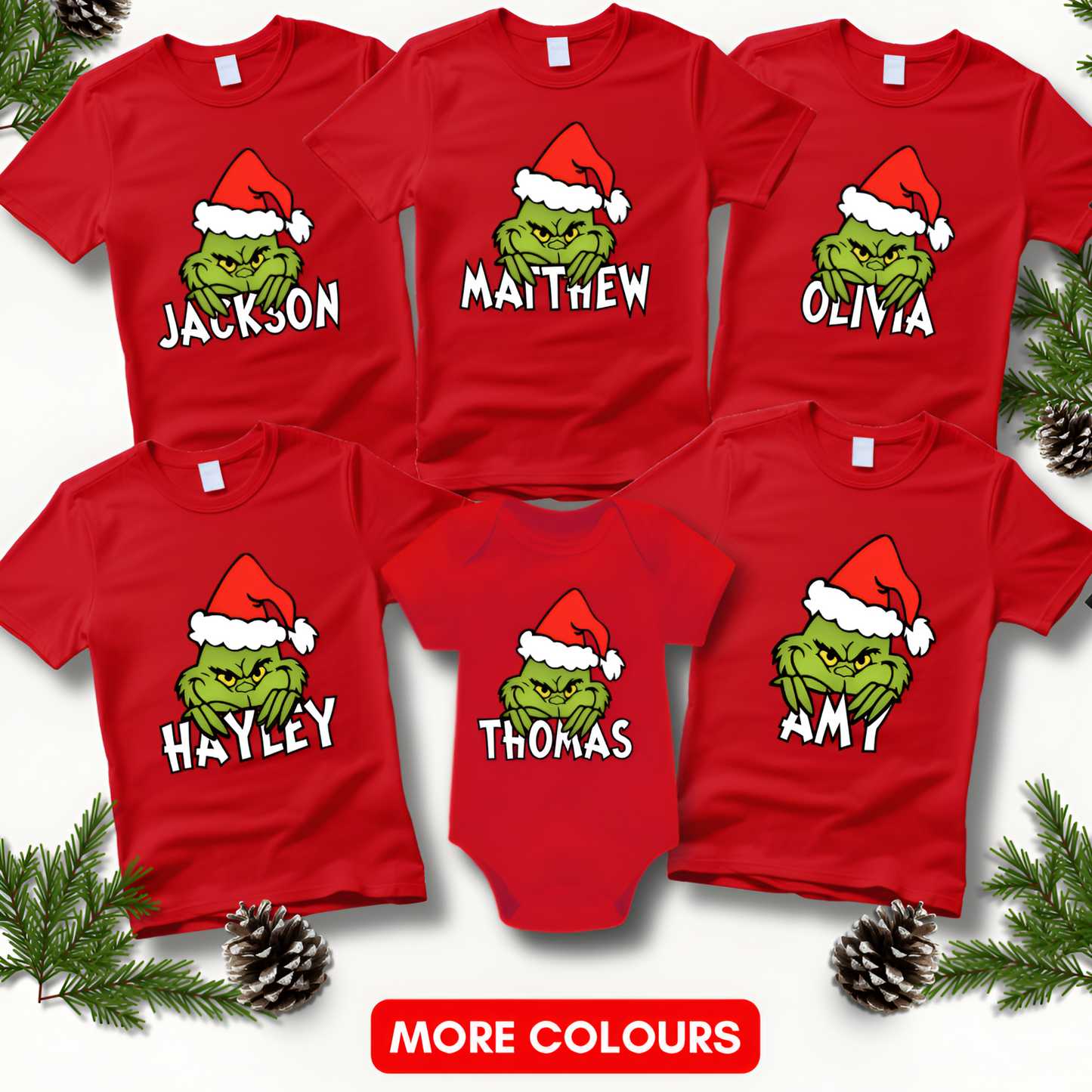Personalised Christmas Grinch T-Shirts