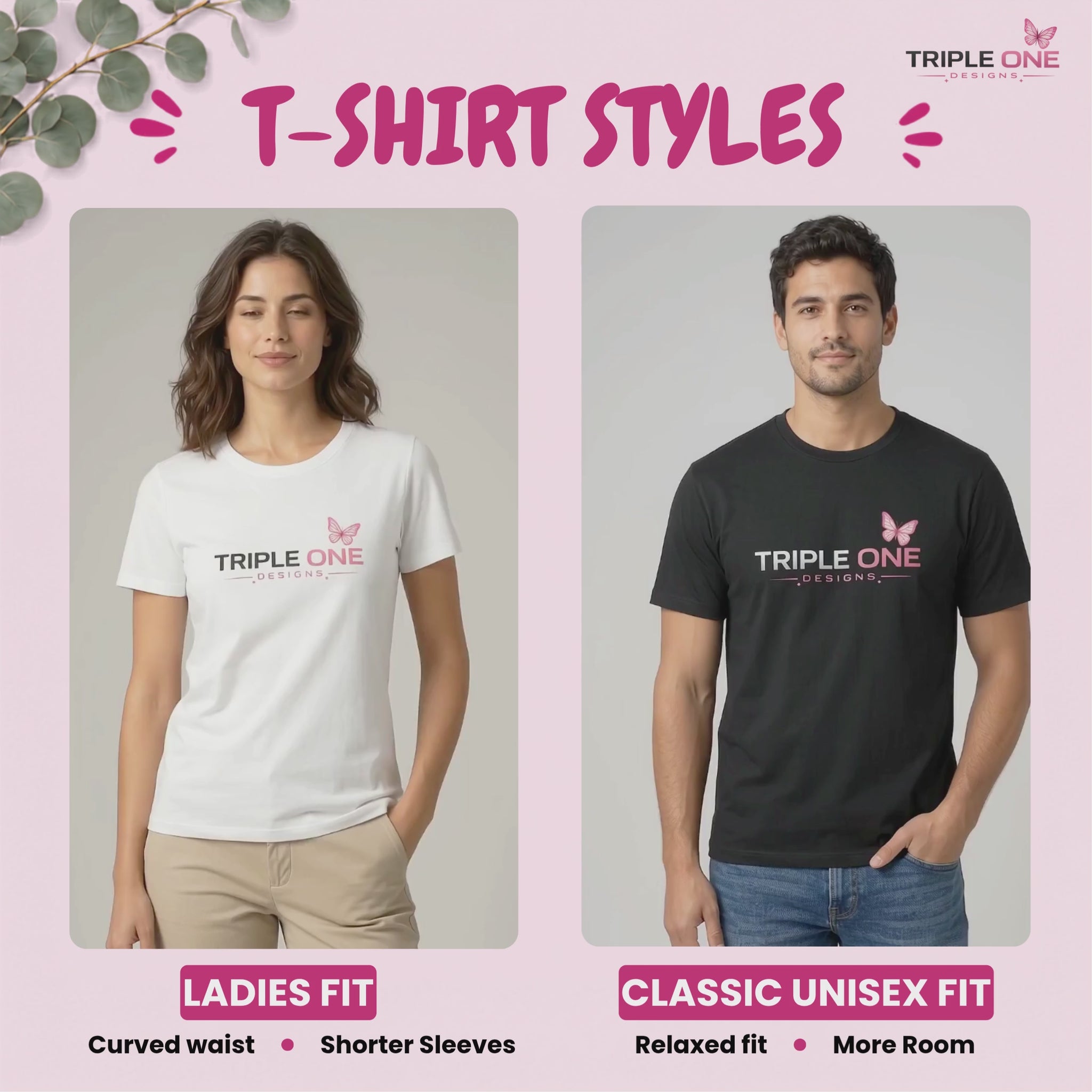 Ladies and unisex T-shirt fit comparison guide